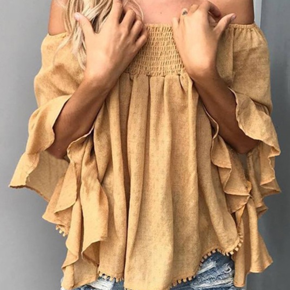 Golden Smock Top - Picture 2 of 5